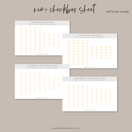 minimal circle checkbox - Mild Honey Orange