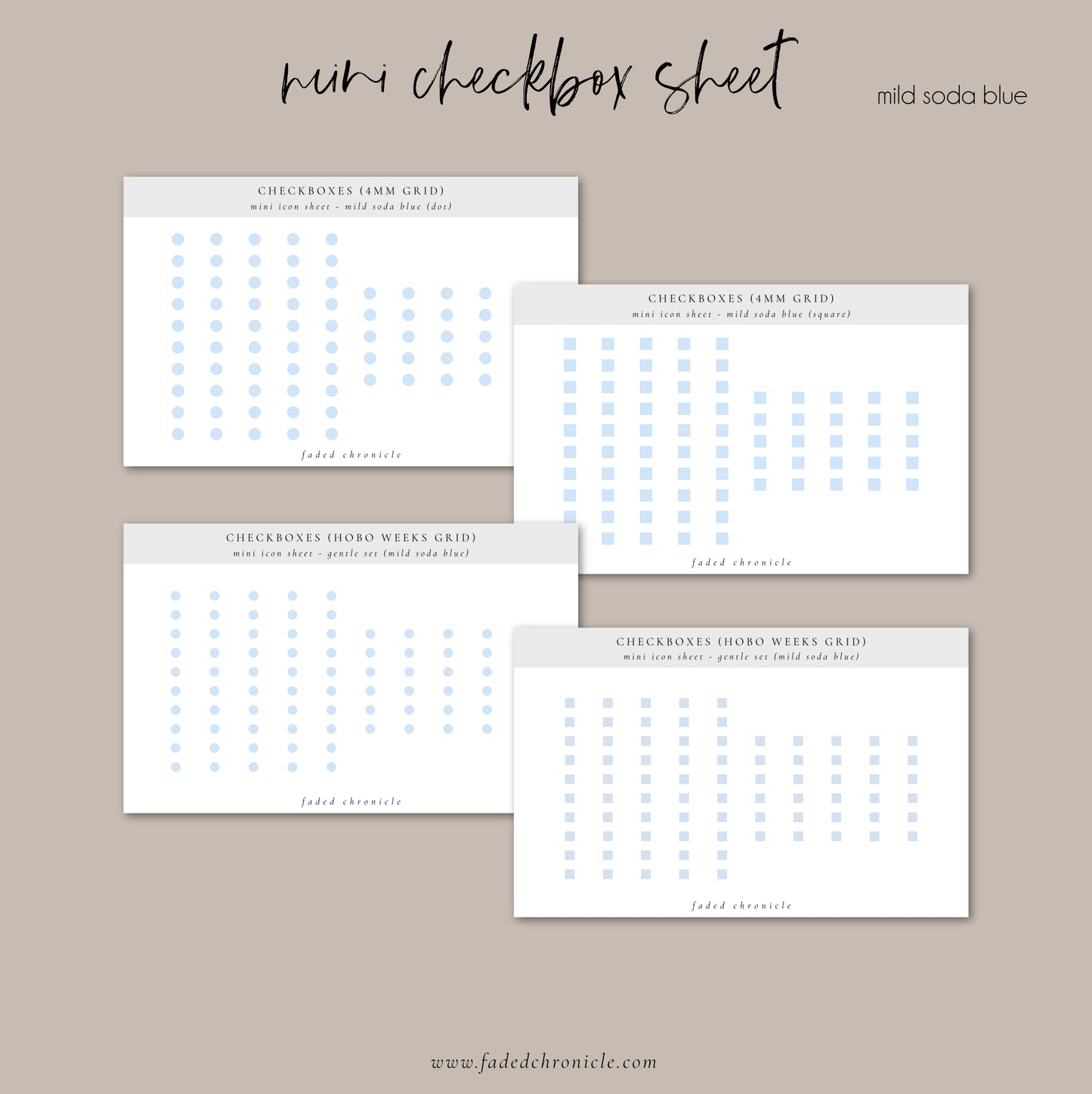 minimal checkbox - Mild Soda Blue