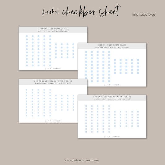 minimal checkbox - Mild Soda Blue