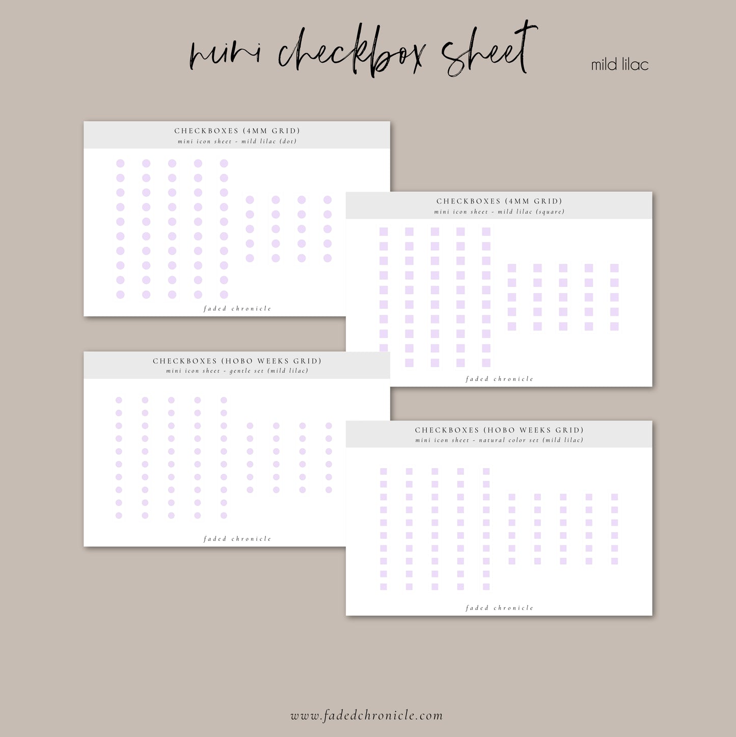 minimal checkbox - Mild Lilac