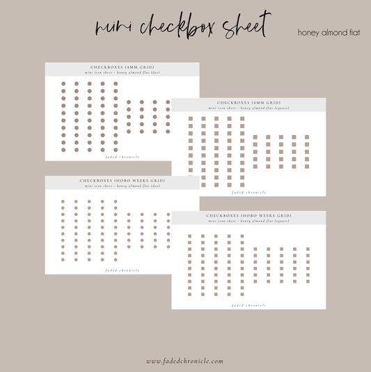 minimal checkbox - Honey Almond Flat White