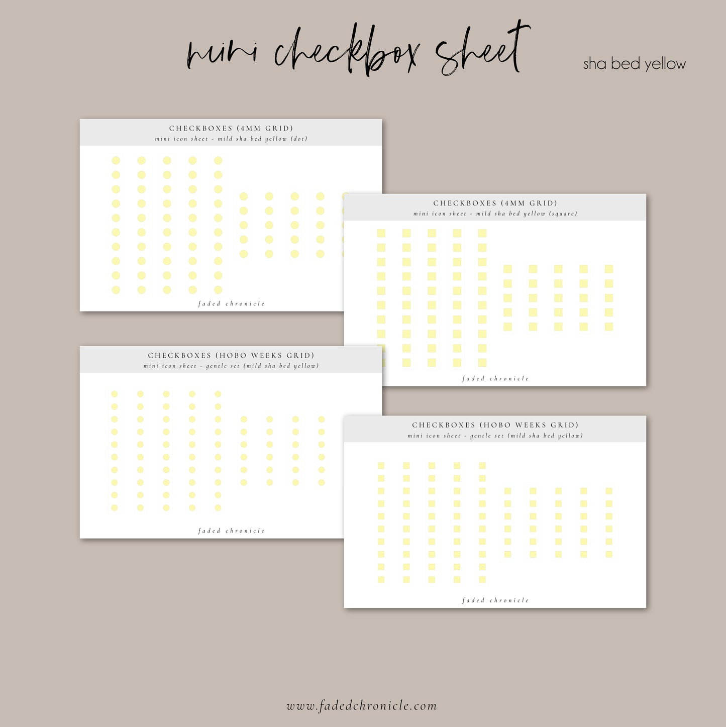 minimal checkbox - Mild Sha Bed Yellow