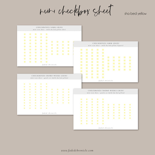 minimal checkbox - Mild Sha Bed Yellow
