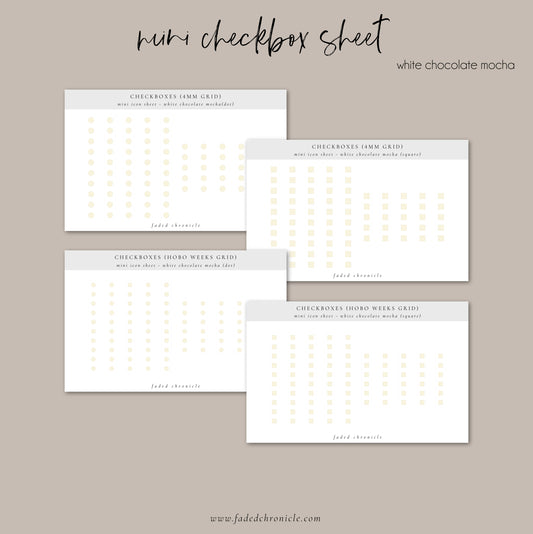 minimal checkbox - White Chocolate Mocha