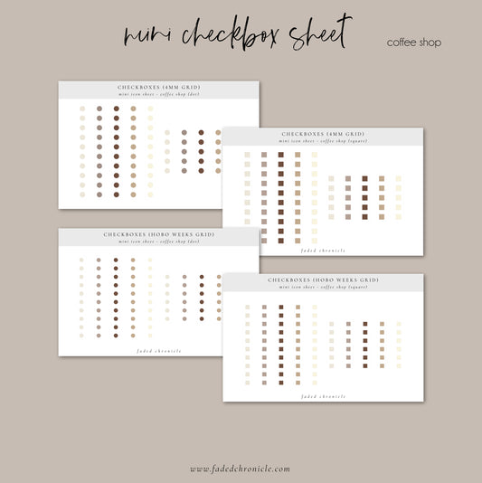 minimal checkbox - coffee shop