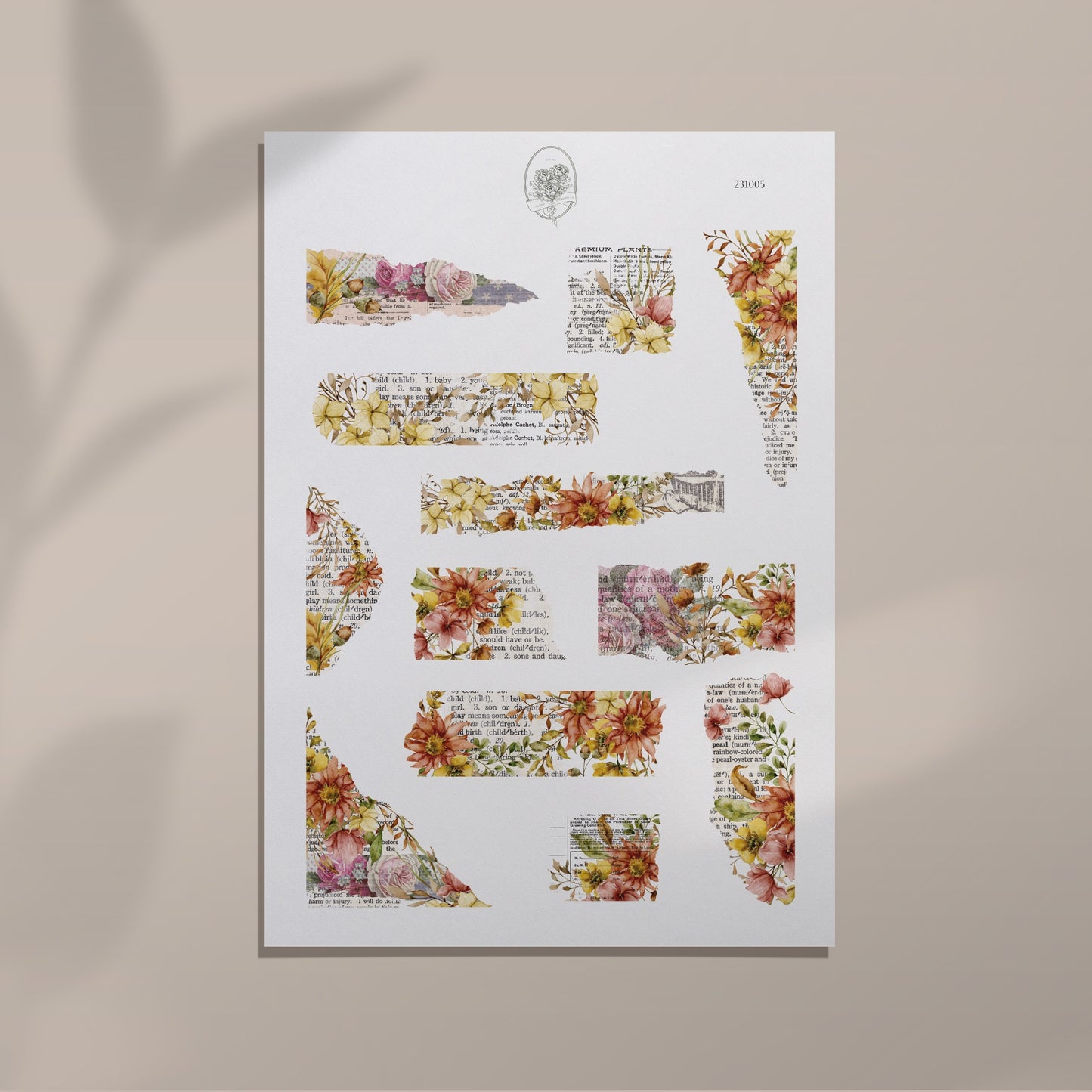 The bronze fruits and the rain - Torn Paper