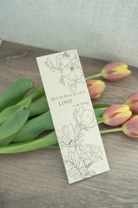 Love is honey velvet bookmark