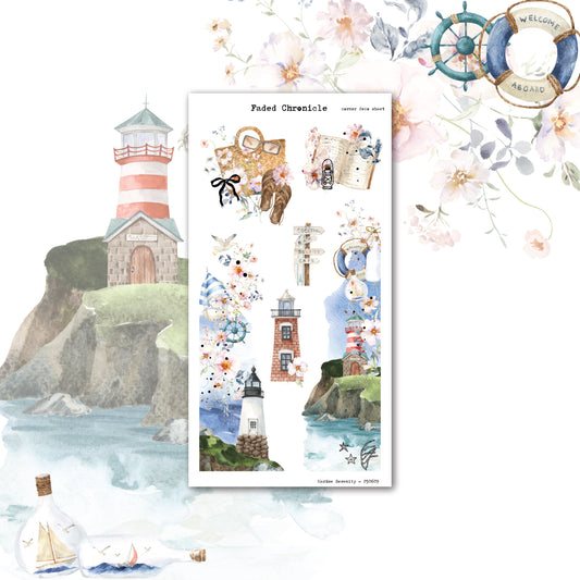 Marine Serenity - Deco Corner Sheet (Gold Foil)