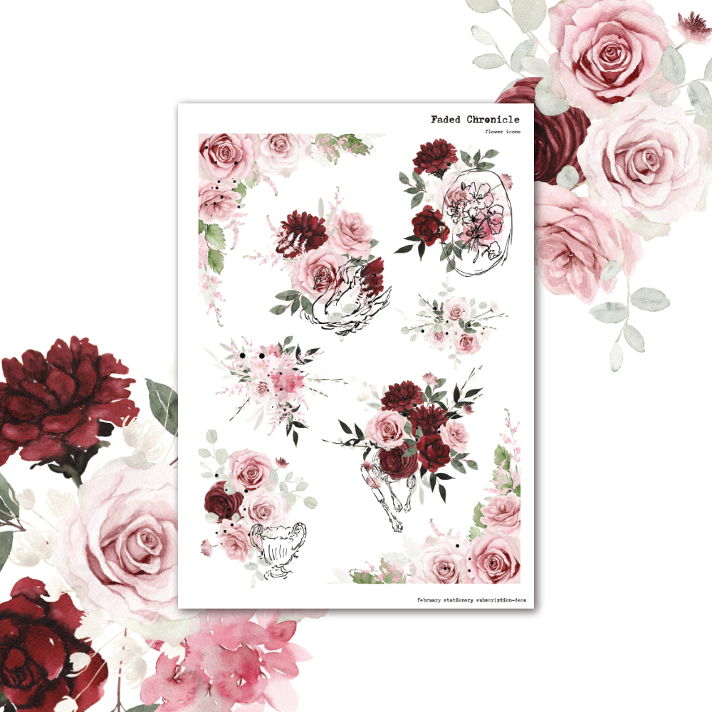 2026 February Kit Extra - Flower Icons