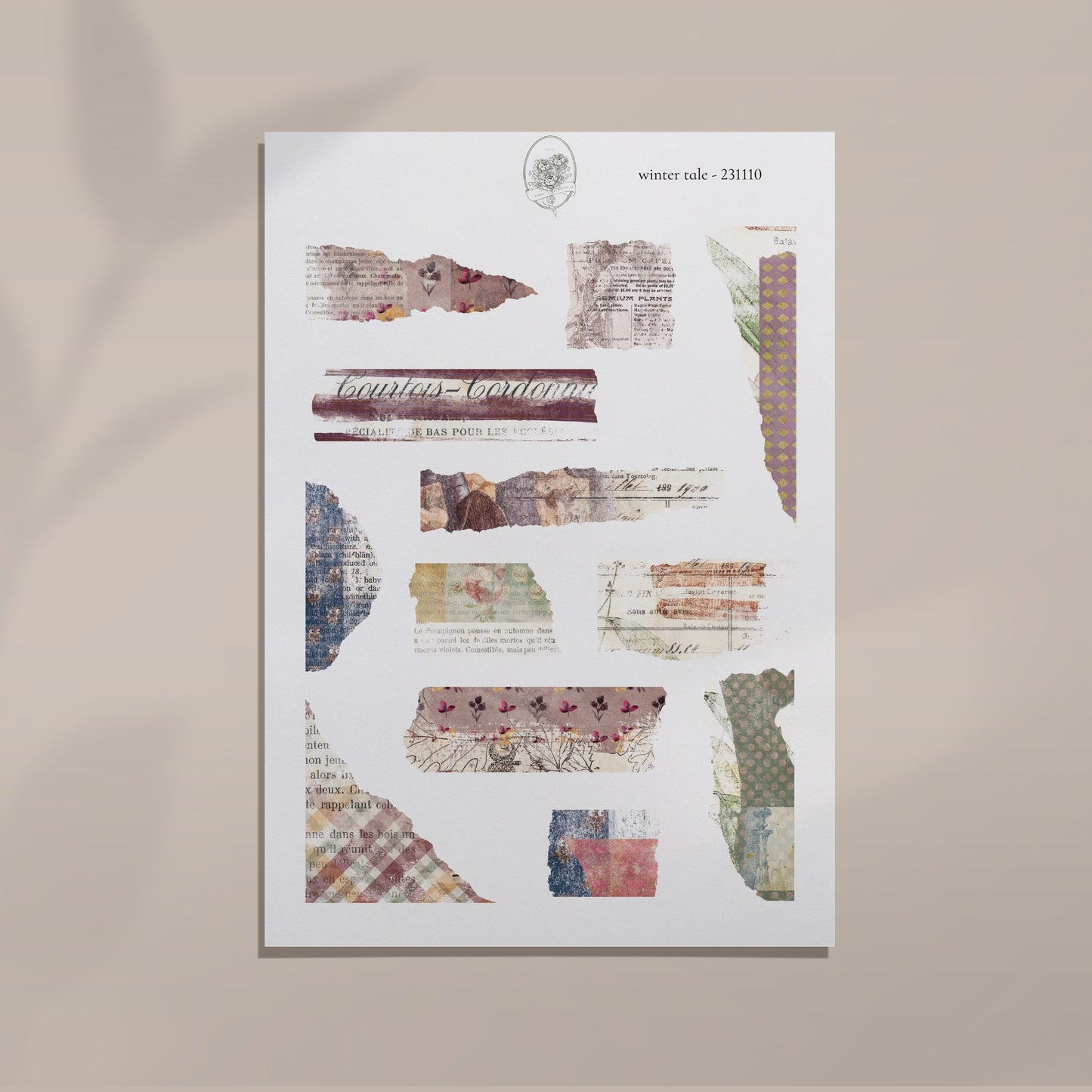 Winter Tale - Torn Paper With Patterns