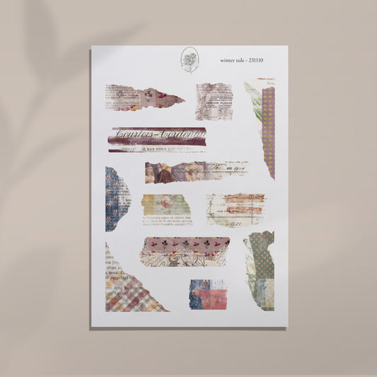 Winter Tale - Torn Paper With Patterns