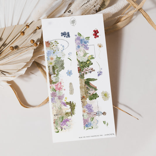 Hear The Nightingale Sing - Cottage Collage Side Bar Sheet