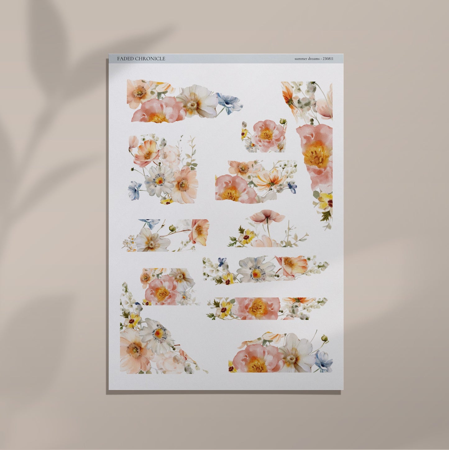Sweet Dreams - Torn Paper (Pink Flower)
