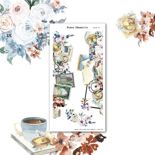 August Stationery Kit Extra - Bottom Bar (Gold Foil)