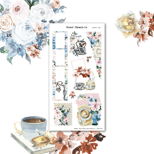 August Stationery Kit Extra - Journal Page (Gold Foil)