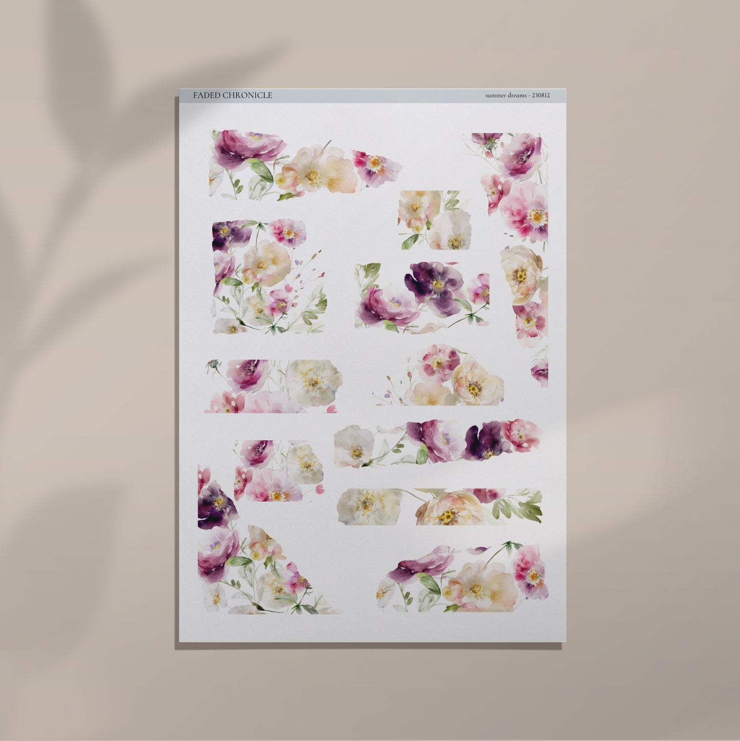 Sweet Dreams - Torn Paper (Purple Flower)