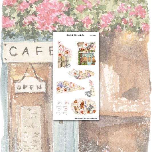 July Stationery Kit Extra - Torn Paper (Gold Foil)