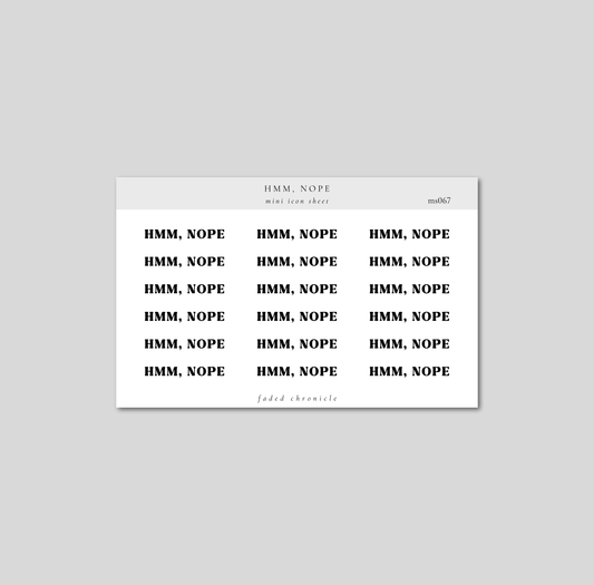 minimal scripts - HMM, NOPE