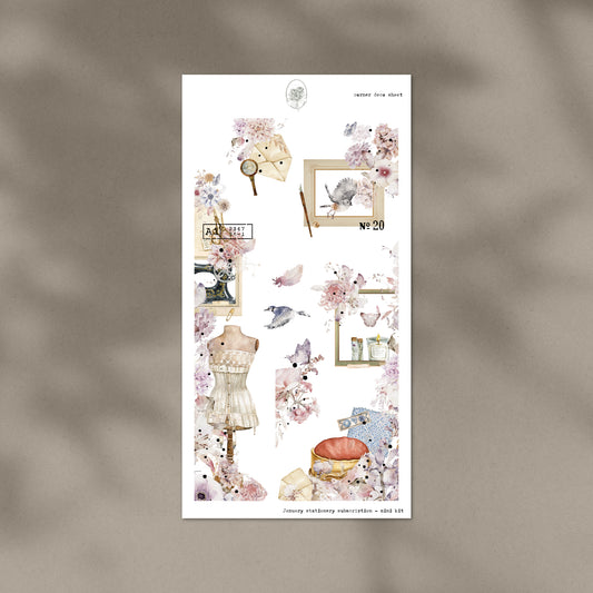 January Stationery Kit Extra - Corner Deco Sheet (Gold Foil)