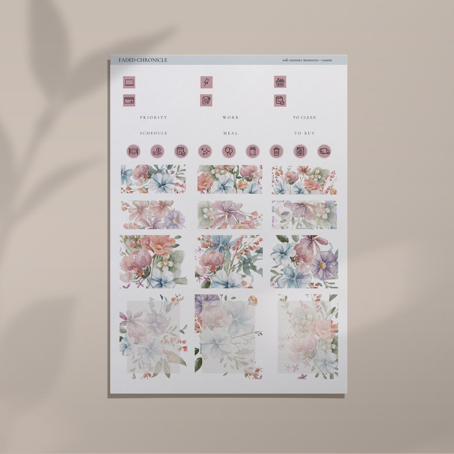 Soft Summer Memories - Hobonichi Cousin Kit