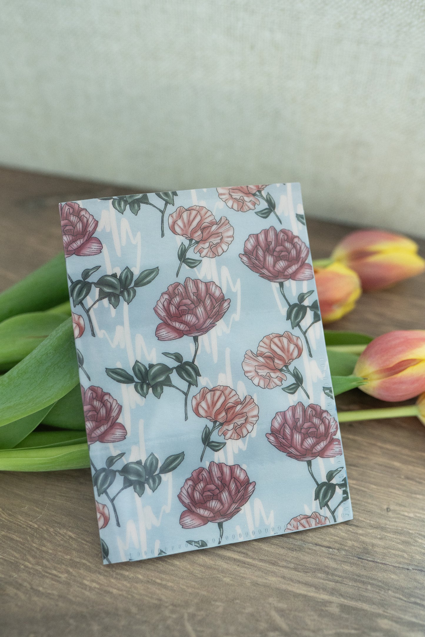 Hand-drawn Flower File Folder - A6 Size