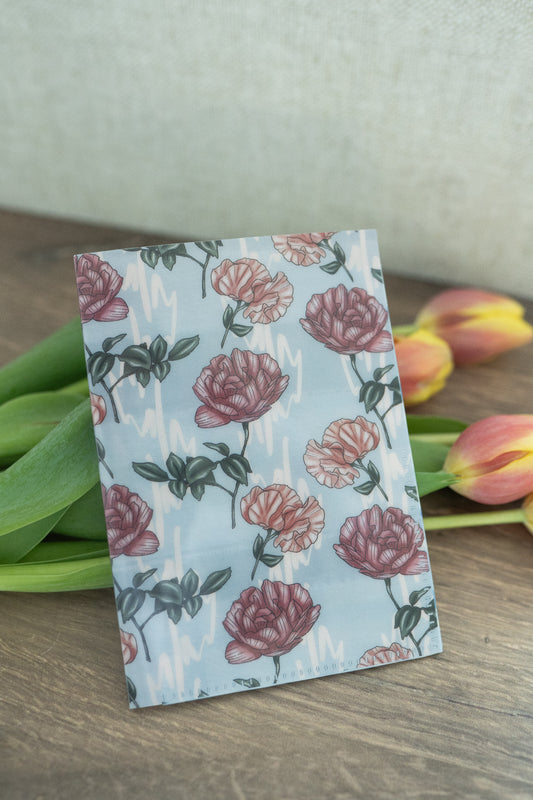 Hand-drawn Flower File Folder - A6 Size