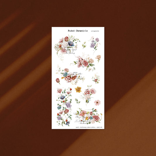 April Stationery Kit Extra - Arrangements (Gold Foil)