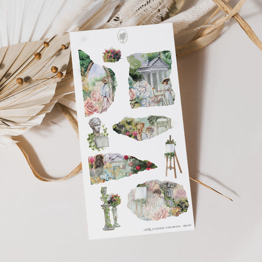 April Stationery Kit Extra - Torn Paper Illustrations