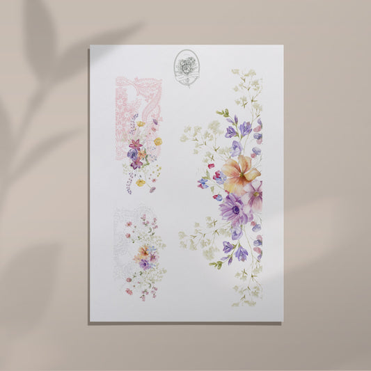 4 Years Anniversary - Side Bar and Corner Sheet (rose gold foiled)