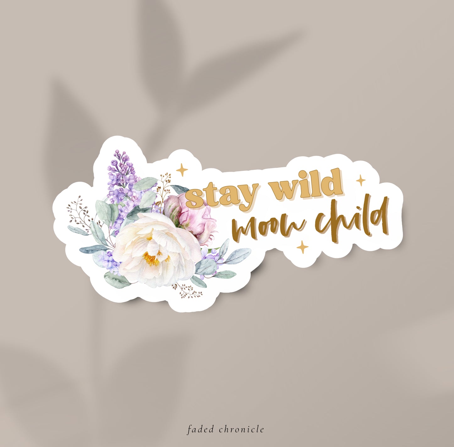 Stay wild, moon child vinyl matte die cut