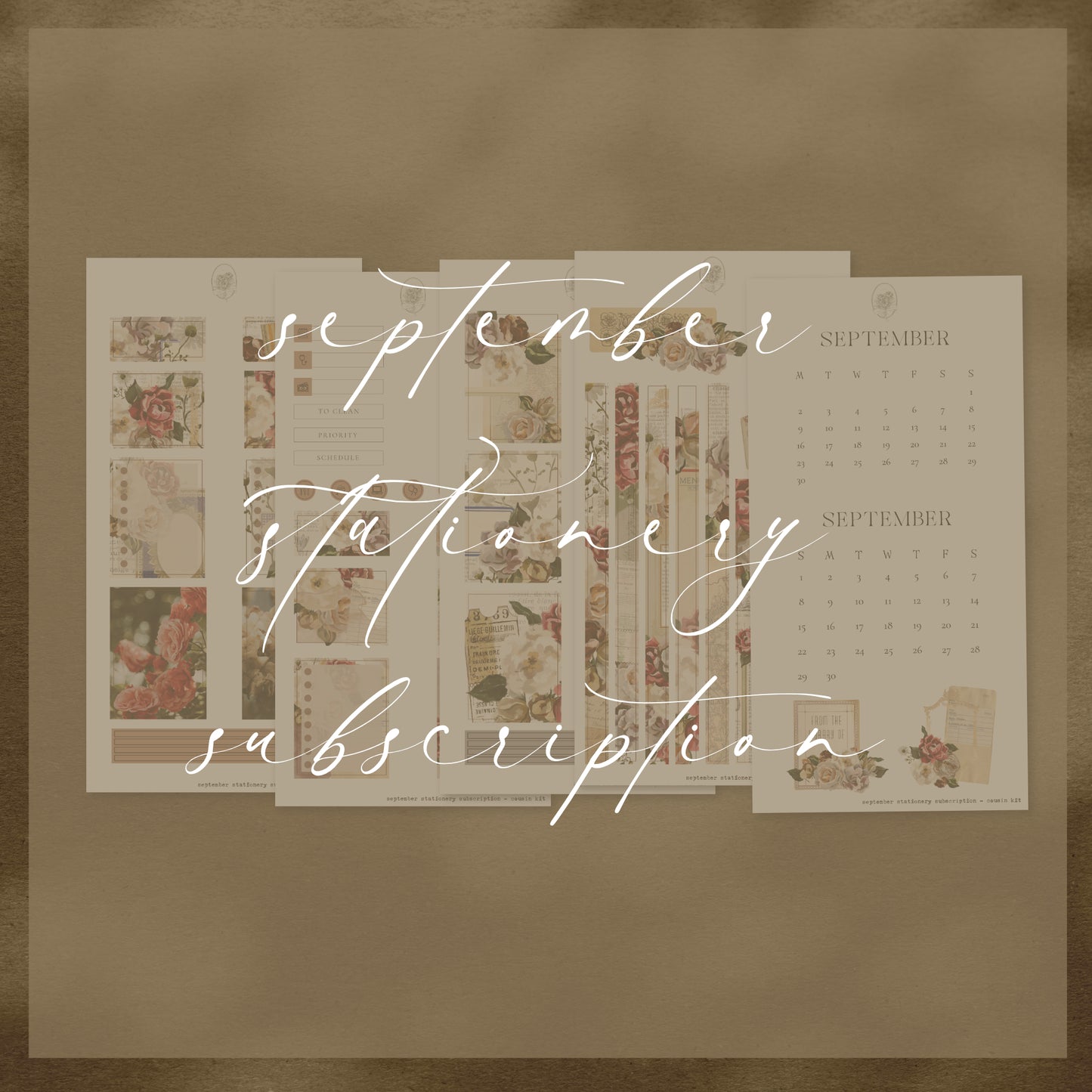 September Stationery Kit Extra - Hobonichi Cousin Kit