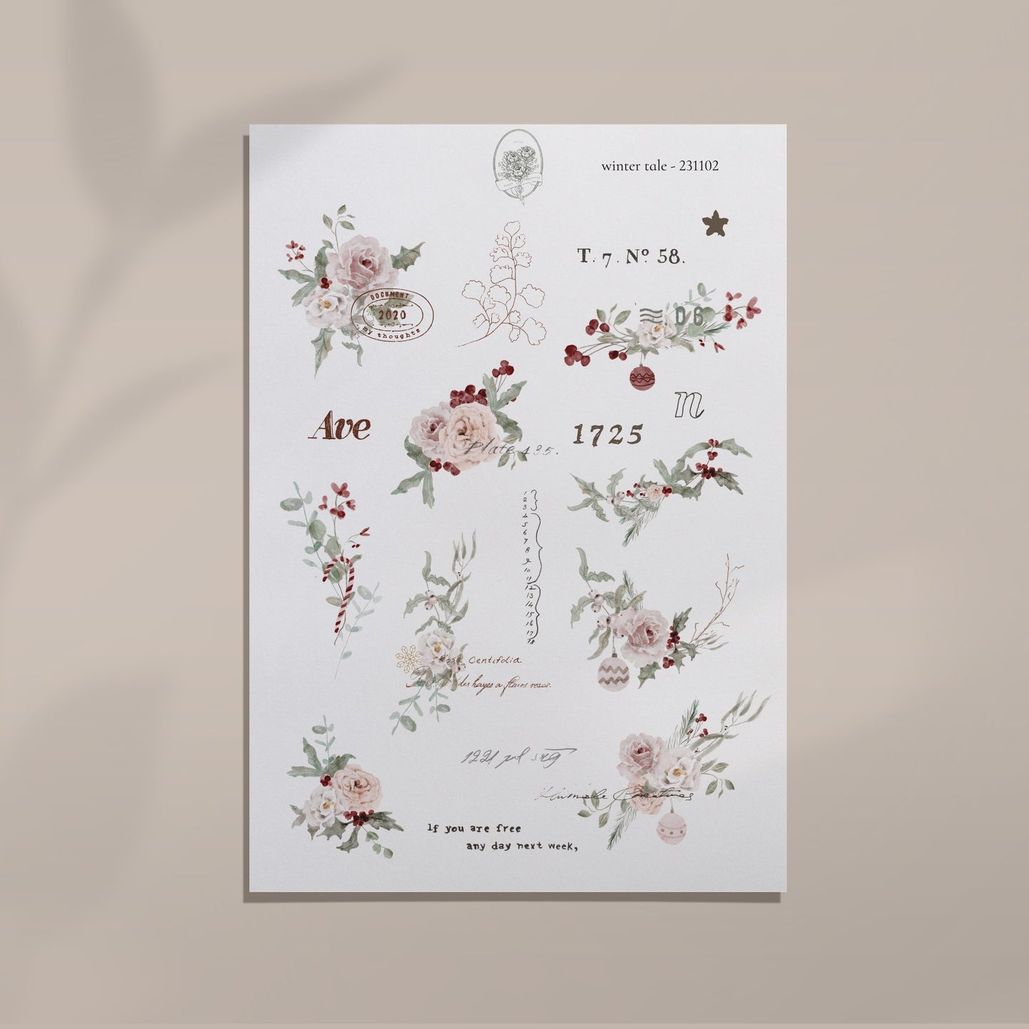 Winter Tale - Collage Sheet