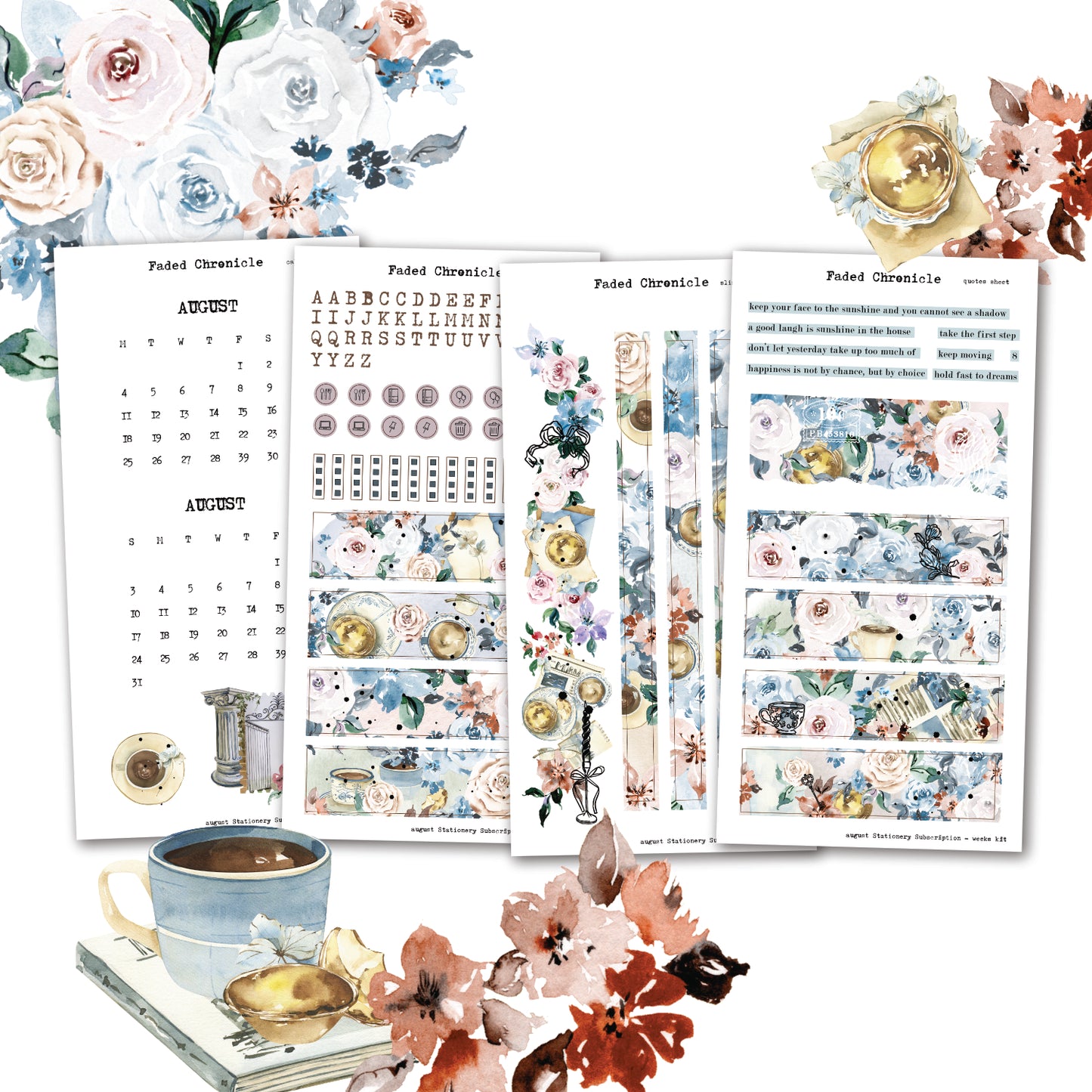 2025 August Stationery Kit Extra - Hobo Weeks Kit