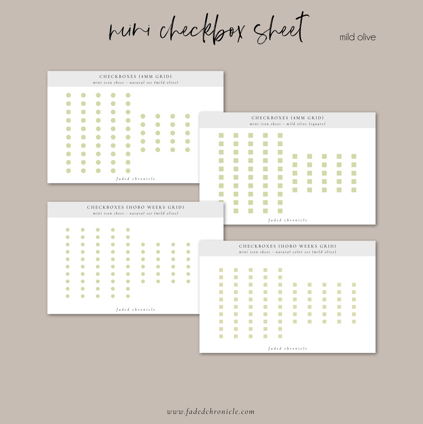 minimal checkbox - Mild Olive