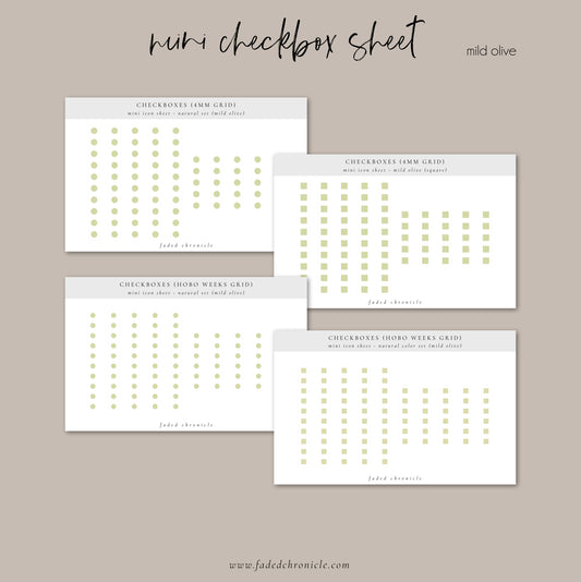 minimal checkbox - Mild Olive