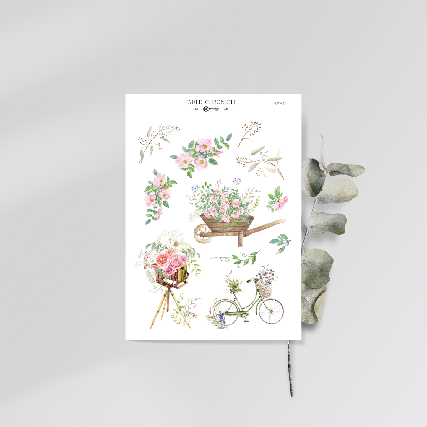 The Sound Of A Summer Garden - Large Collage Deco Sheet