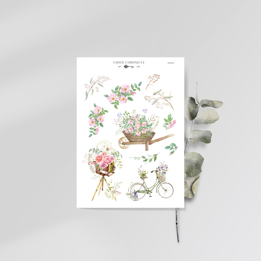 The Sound Of A Summer Garden - Large Collage Deco Sheet