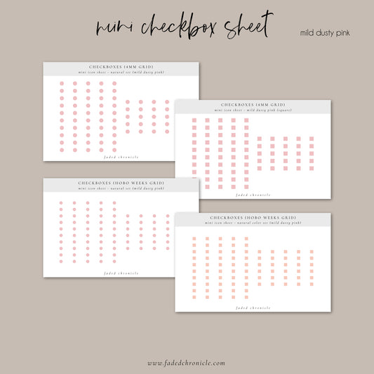 minimal checkbox - Mild dusty pink