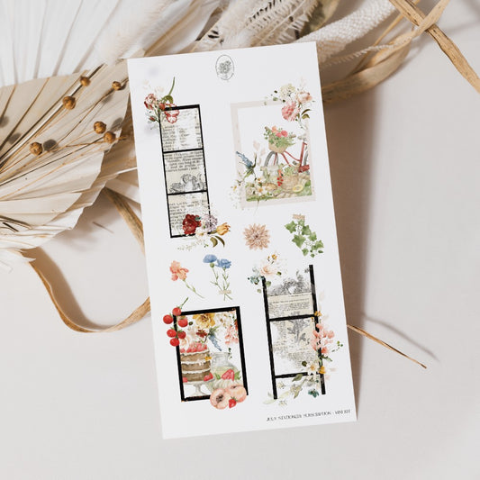 July Stationery Kit Extra - film strips deco (rose gold foil)