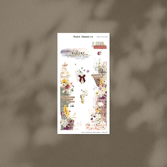 March Stationery Kit Extra - Corner Deco Sheet (Gold Foil)