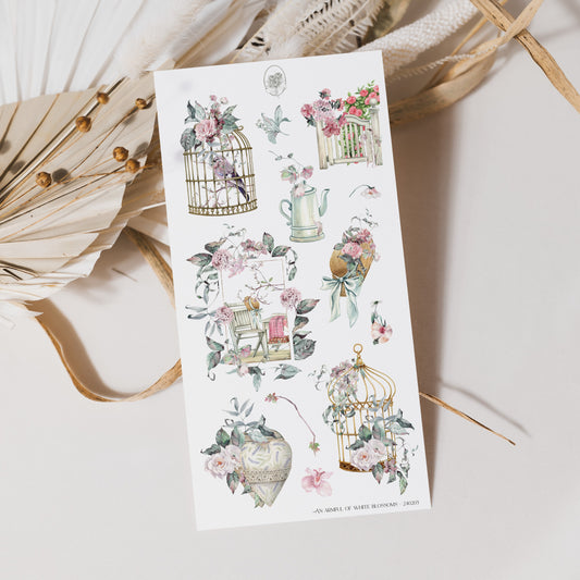 An Armful Of White Blossoms - Large Icons with Frames