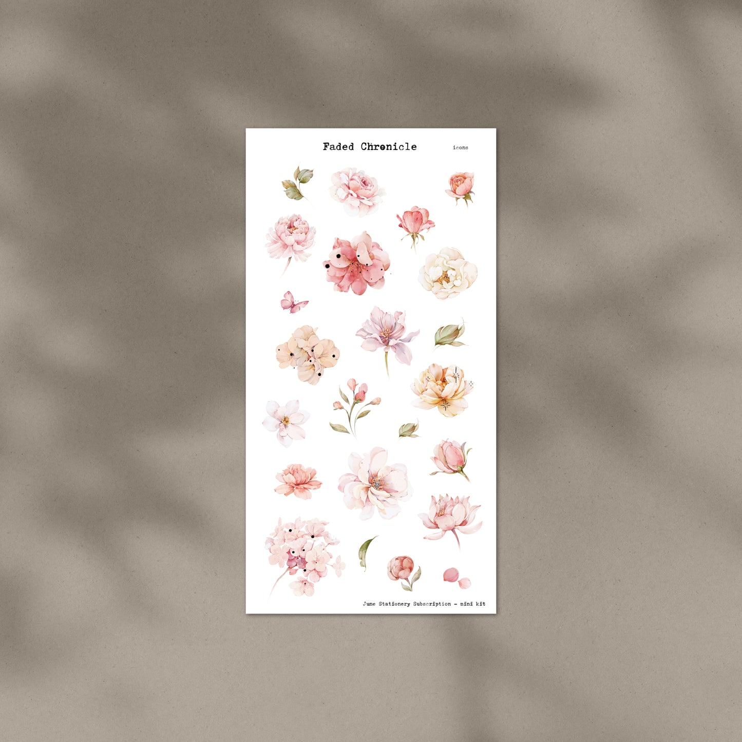 June Stationery Kit Extra - Small Icons (Gold Foil)