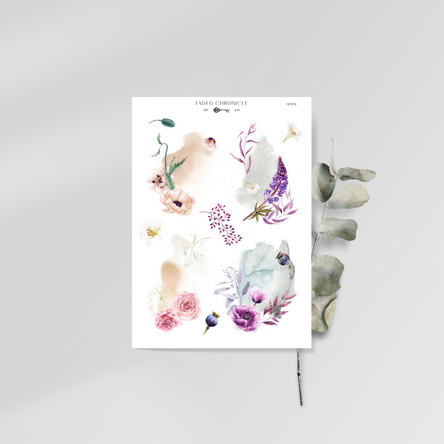 The Sound Of A Summer Garden - Large Watercolour Deco Sheet
