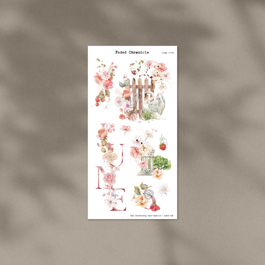 June Stationery Kit Extra - large Icons (Gold Foil)