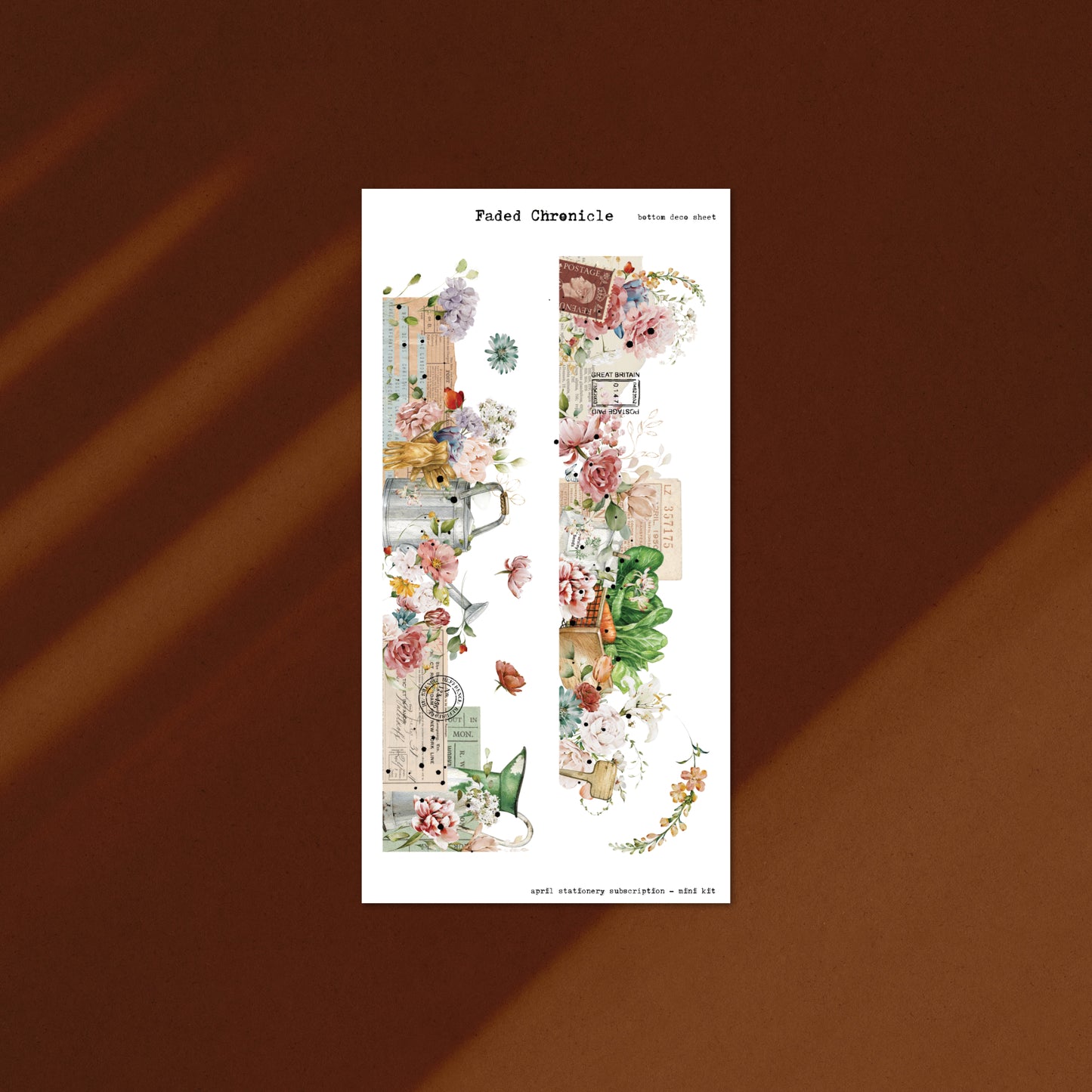 April Stationery Kit Extra - Bottom Bar (Gold Foil)