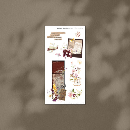 March Stationery Kit Extra - Frame Deco Sheet (Gold Foil)