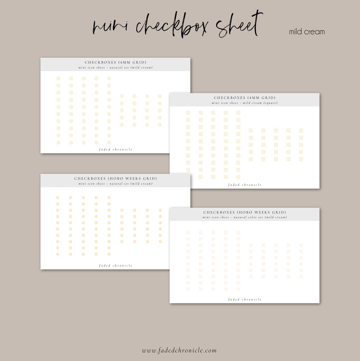 minimal checkbox - Mild cream