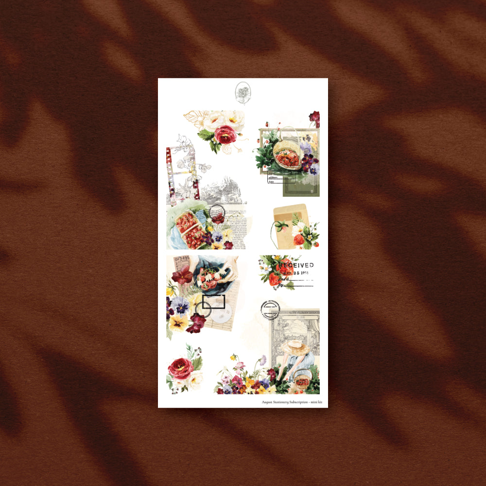 August Stationery Kit Extra - corner (rose gold foil)