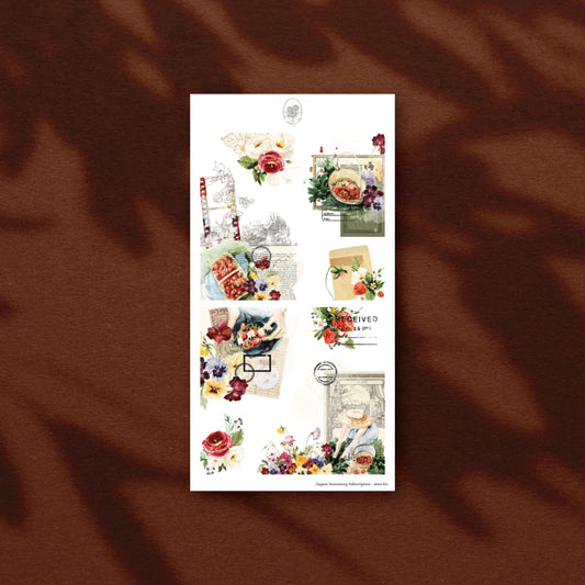 August Stationery Kit Extra - corner (rose gold foil)