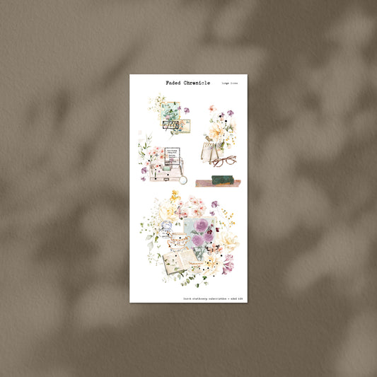 March Stationery Kit Extra - Large Icons (Gold Foil)